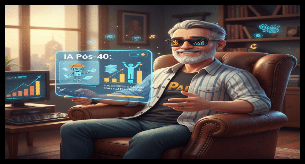 IA Pós-40: Sua Liberdade e Ganhos Reais Sem Papo Furado!